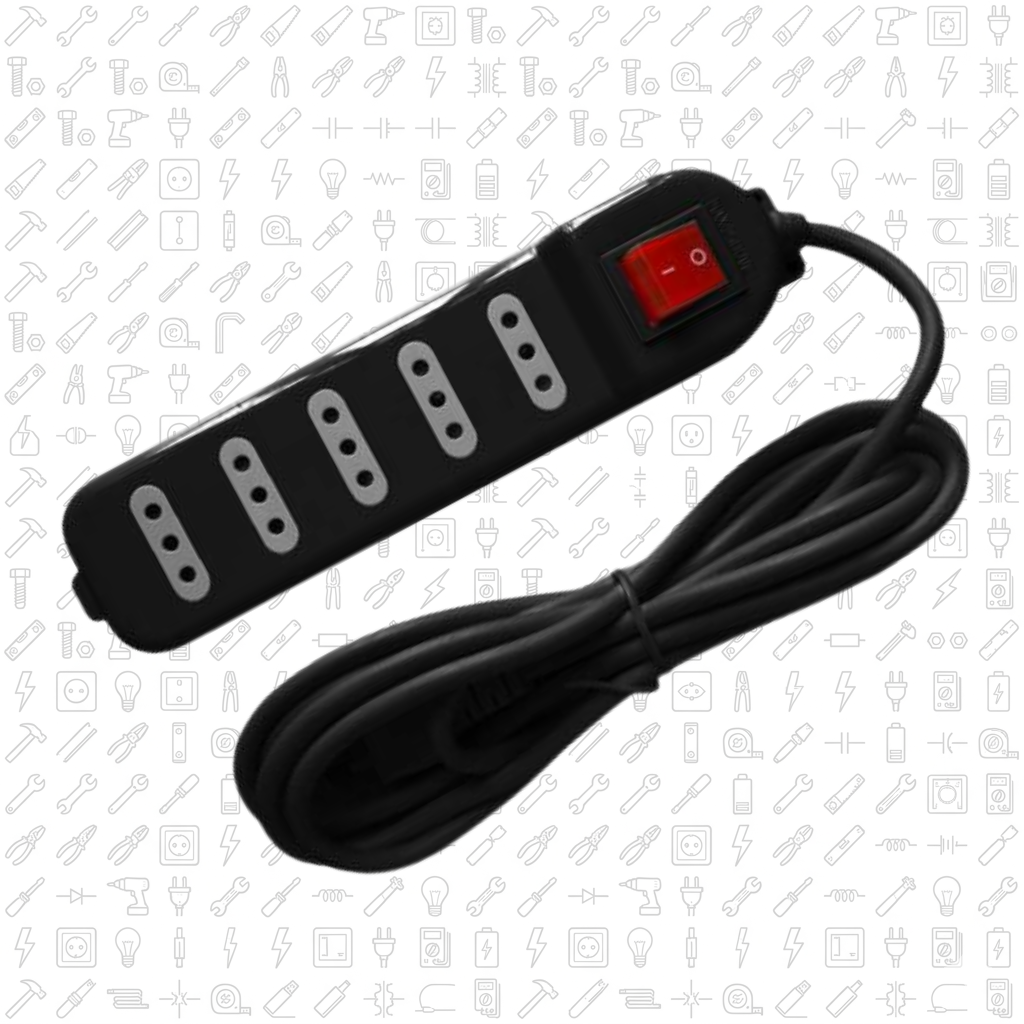 Alargador Switch 5 puertos 5 metros Macrotel