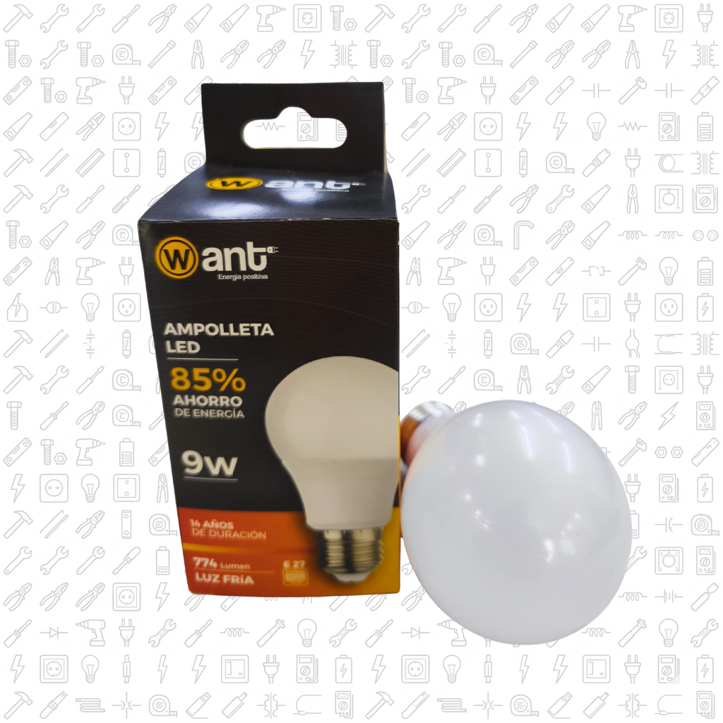 Ampolleta Led 9W Luz Fria Want
